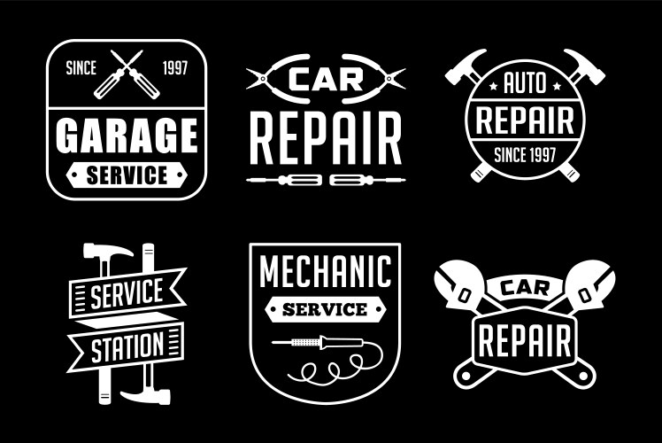 Mechanic logo and badge good for print Vector Image