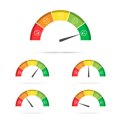 Customer Satisfaction Meter Royalty Free Vector Image