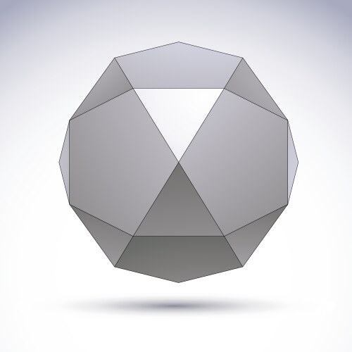 Abstract 3d object design element template vector image
