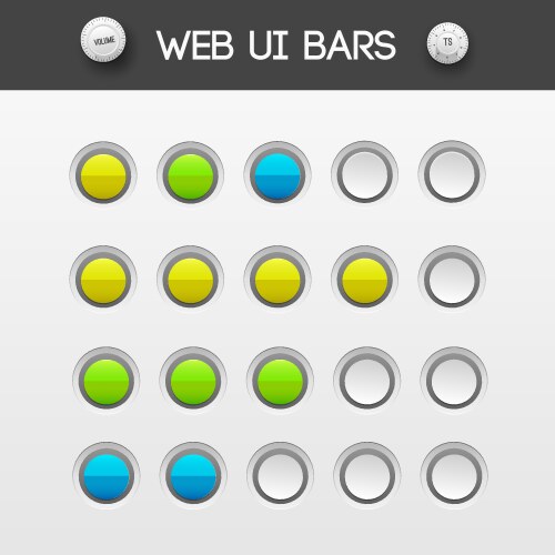 Web interface ui elements vector image