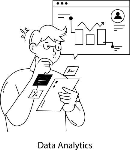 Data analyst Royalty Free Vector Image - VectorStock