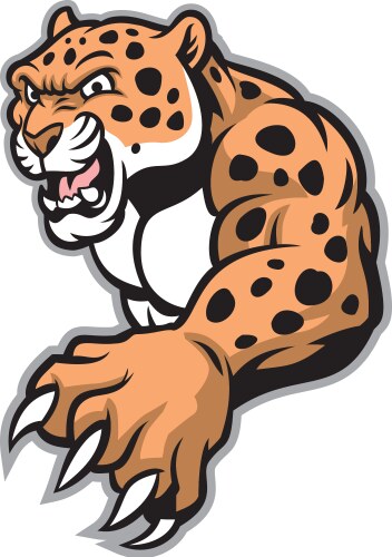 Roaring leopard Royalty Free Vector Image - VectorStock