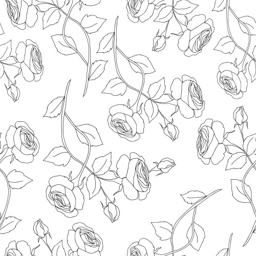 Seamless floral pattern with peony Royalty Free Vector Image