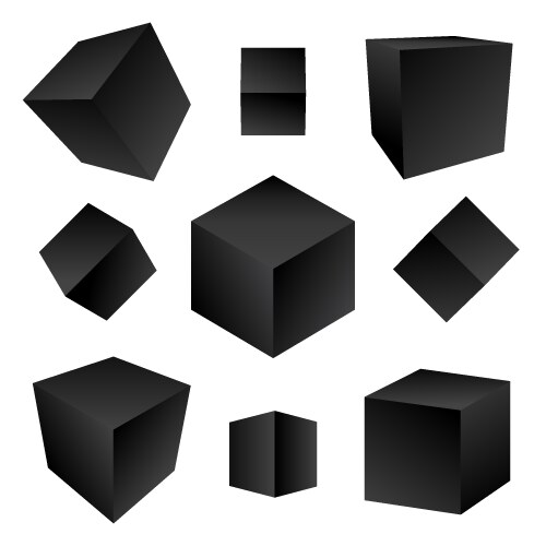 Platonic solid geometrical 3d object shapes Vector Image