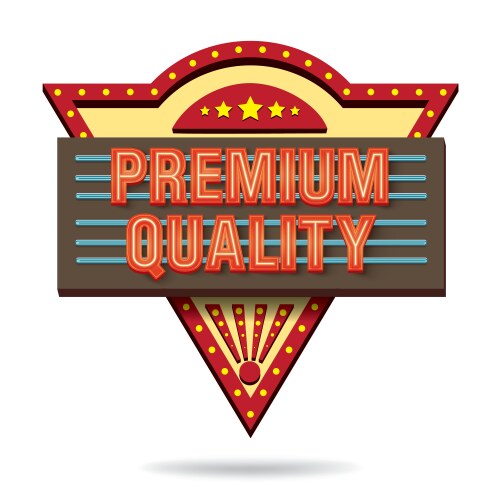 premium quality retro boarddesign vector