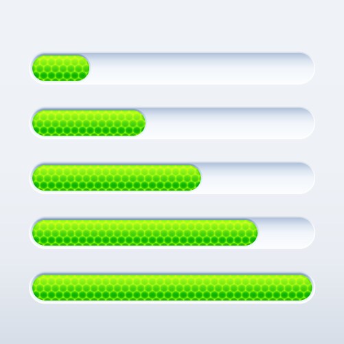 Progress bar set for games 1 Royalty Free Vector Image