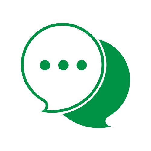 Green single speech bubble tree Royalty Free Vector Image