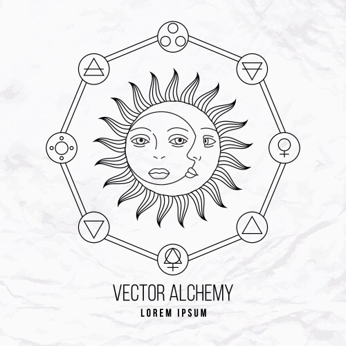 Celestial Alchemy Symbol Vector Image