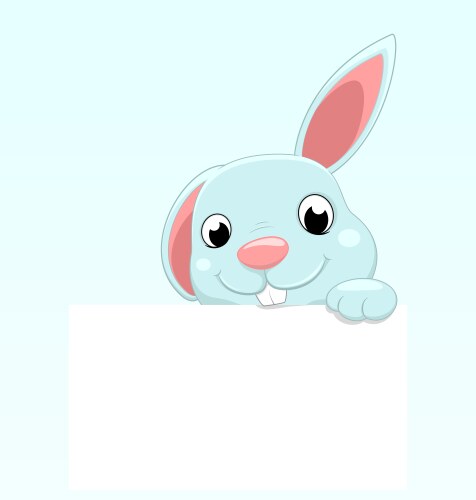 Happy easter rabbit white cute bunny Royalty Free Vector
