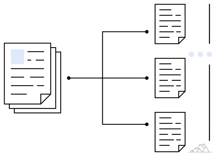Document workflow process with organized file vector image