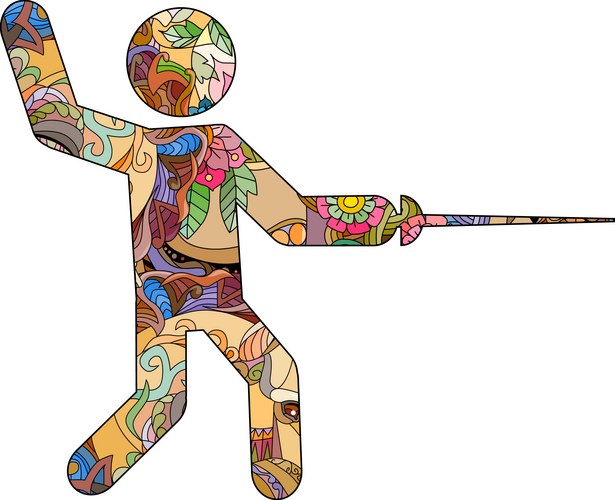 Fencing Icon - Sport & Combat Vector Image