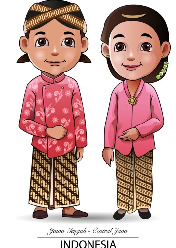 Character west java wearing traditional dress Vector Image