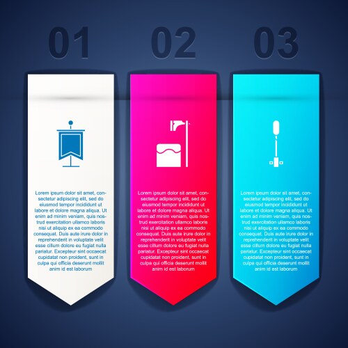Set medieval flag executioner axe in tree block vector image