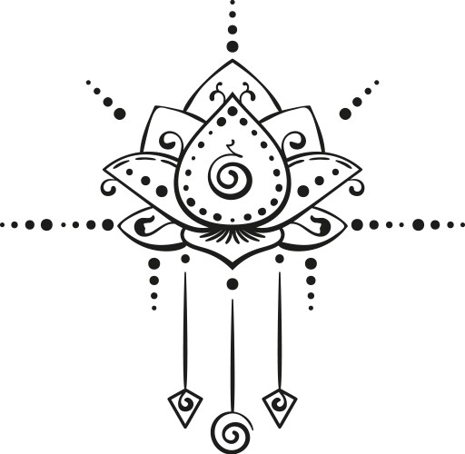 lotus tattoo vector image