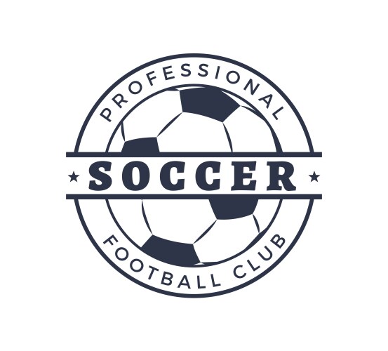 Professional Soccer Club Badge Vector Image