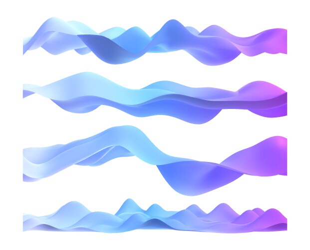 3d abstract wave vector