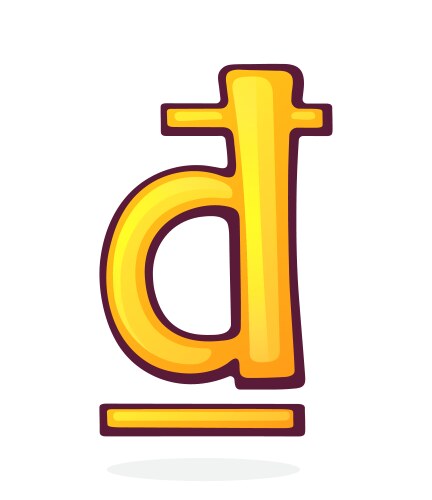 golden dong sign vietnamese currency symbol vector