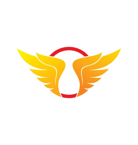 Wing fly abstract logo Royalty Free Vector Image