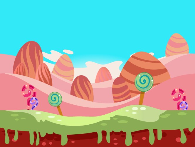 Sweet Candy Land Fantasy Vector Image
