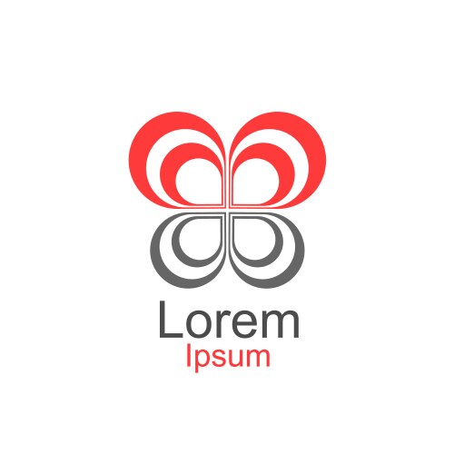 Elegant Butterfly Logo Template Vector Image