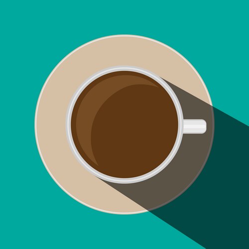 Minimal design coffee cupcup vector image