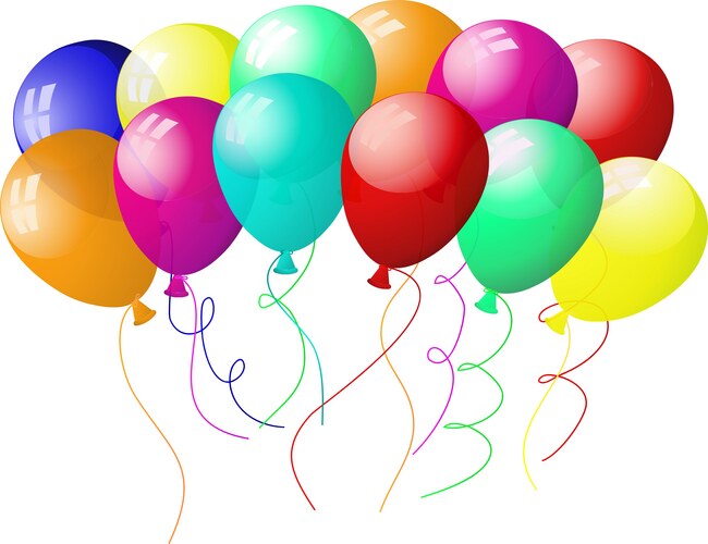 Balloon set bunch balloons colorful Royalty Free Vector