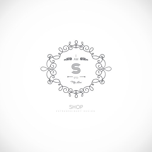Initial cn letters decorative luxury wedding logo – Royalty-Free Vector ...