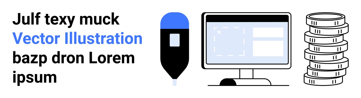 Data analysis workflow with monitor database vector image