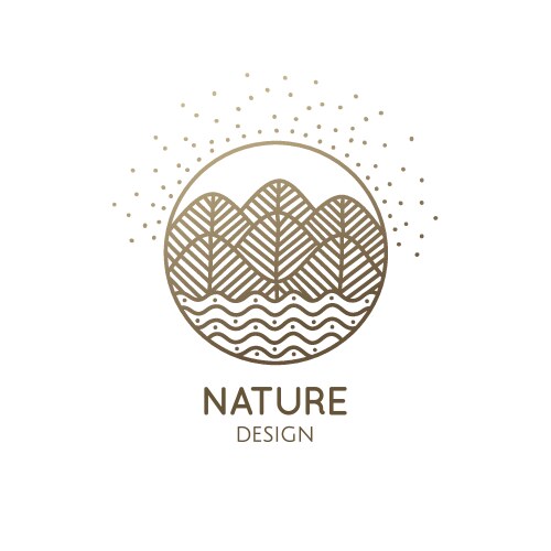 Leaves circle logo icon Royalty Free Vector Image