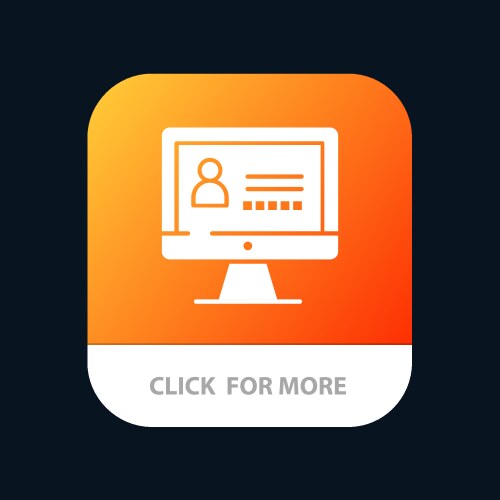 Computer internet security mobile app button vector image