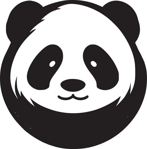 Panda - minimalist and simple silhouette Vector Image