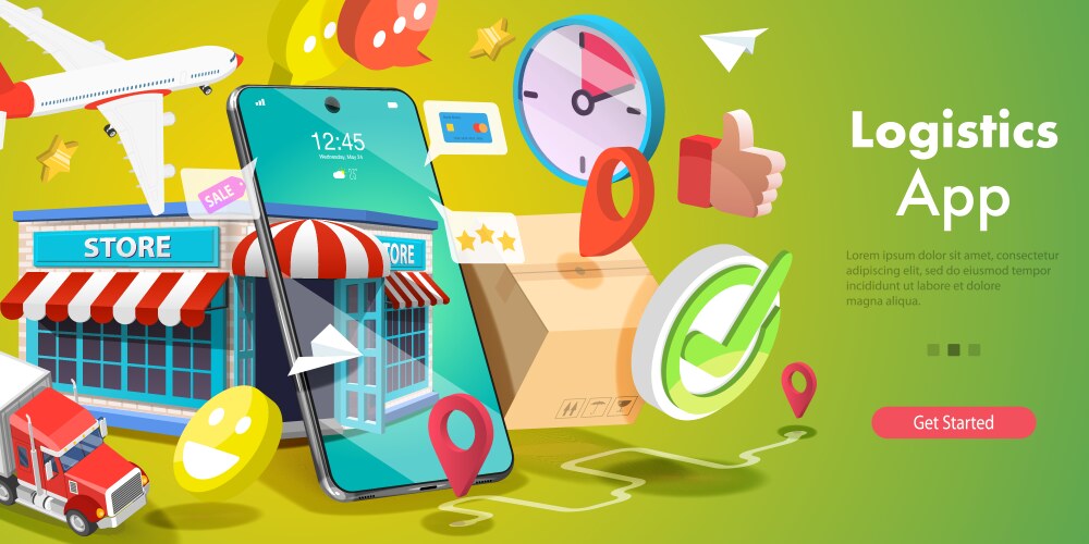 3d isometric flat conceptual Royalty Free Vector Image