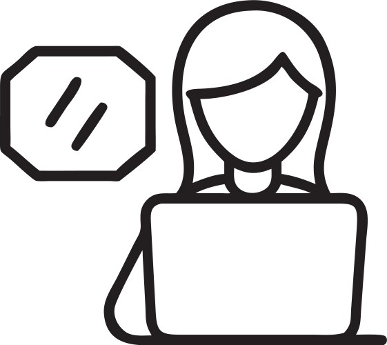 Close up woman hands coding html programming vector image