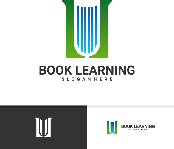 Letter l with book logo template creative Vector Image