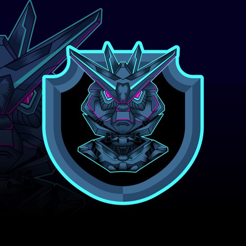 mecha esport graphic design vector image