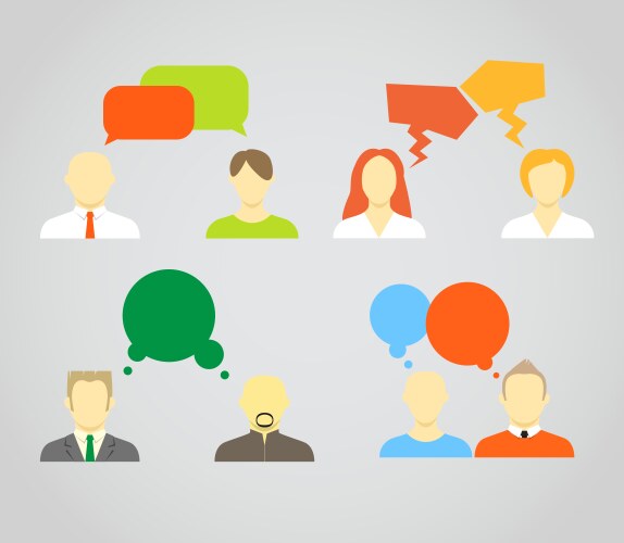 People group talking Royalty Free Vector Image