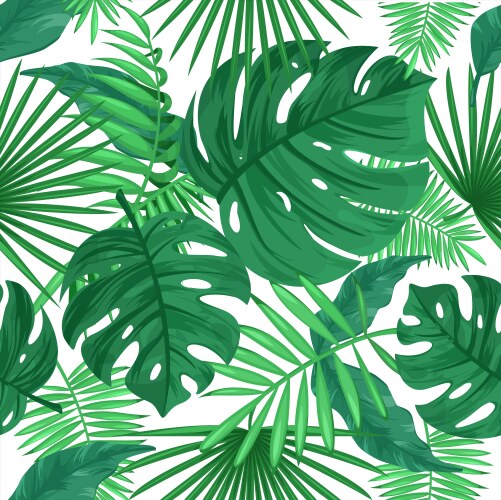 Tropical Leaf Pattern Vector Image