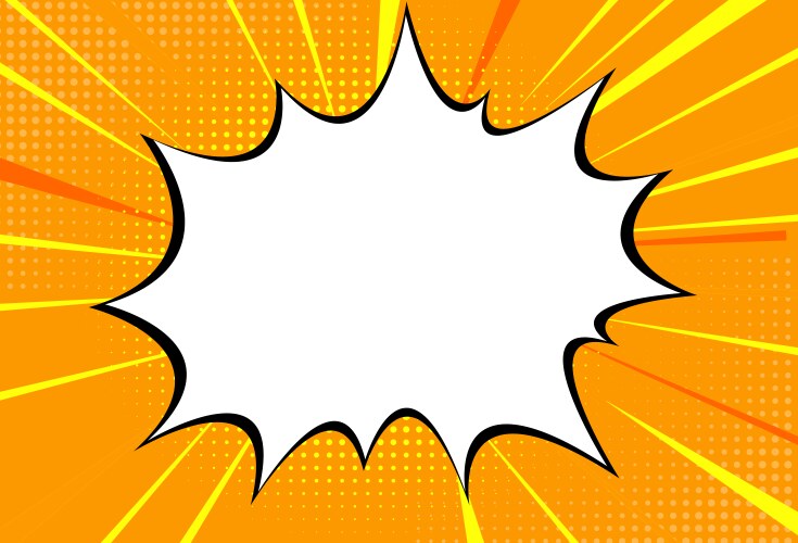 Blank speech bubble comic book pop art background Vector Image