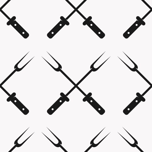 Knife fork spoon and ribbon Royalty Free Vector Image