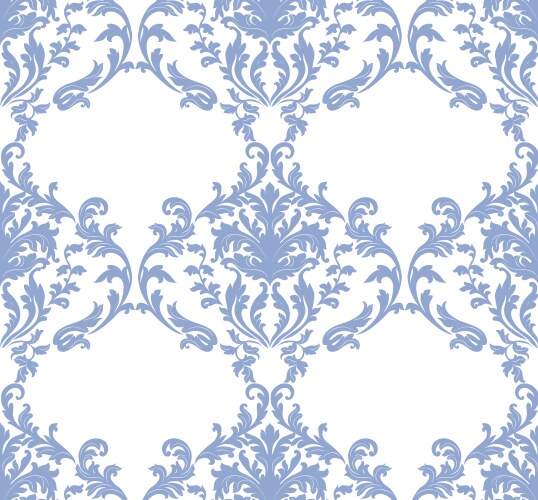 Baroque Floral Damask Pattern Vector Image
