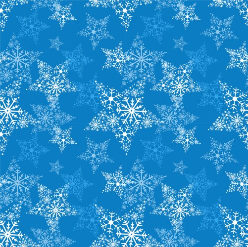 Christmas seamless pattern paper snowflakes Vector Image
