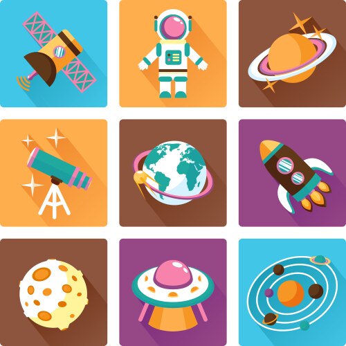Cute space labels Royalty Free Vector Image - VectorStock
