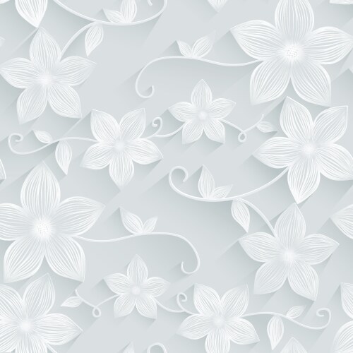 Floral Seamless Pattern - Delicate Petals Vector Image