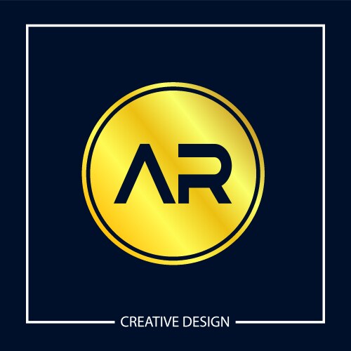 Initial letter ar logo template design – Royalty-Free Vector | VectorStock