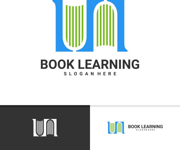 Letter l with book logo template creative Vector Image