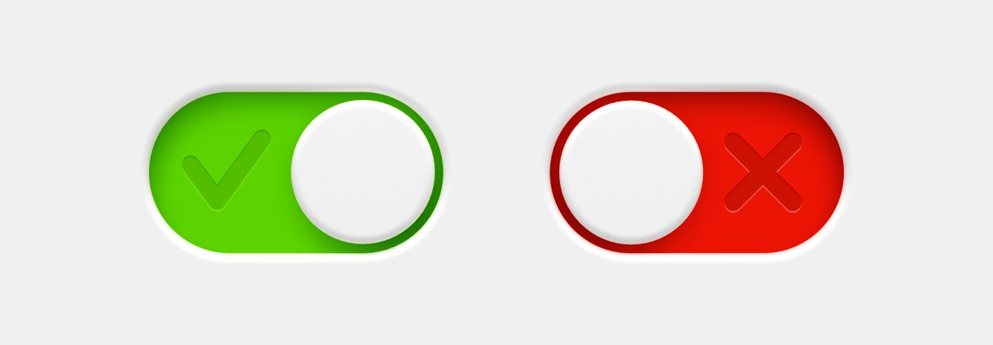 On Off Slider Mobile Ui Toggle Vector Images (over 910)