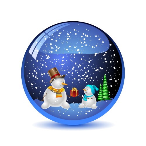 Snow globe Royalty Free Vector Image - VectorStock