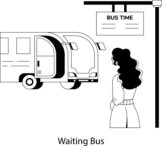 Driver waiting Royalty Free Vector Image - VectorStock