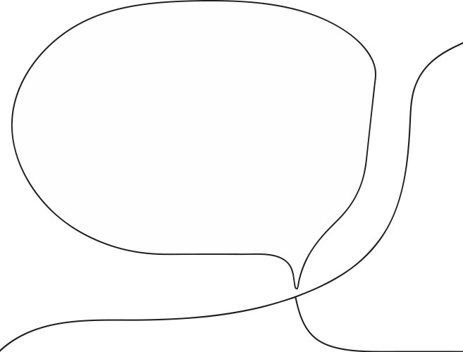 Flowing Speech Bubble Sketch Vector Image