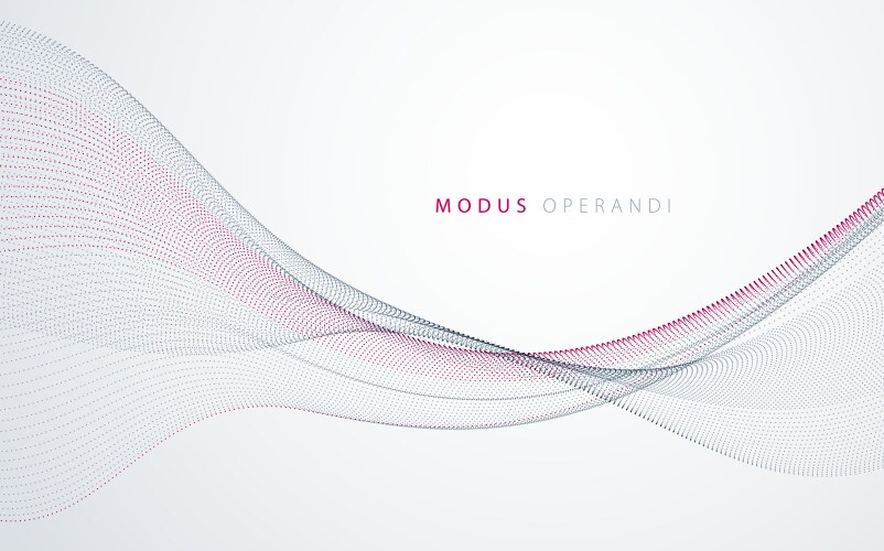 Flowing particles wave dynamic sound motion curve vector image